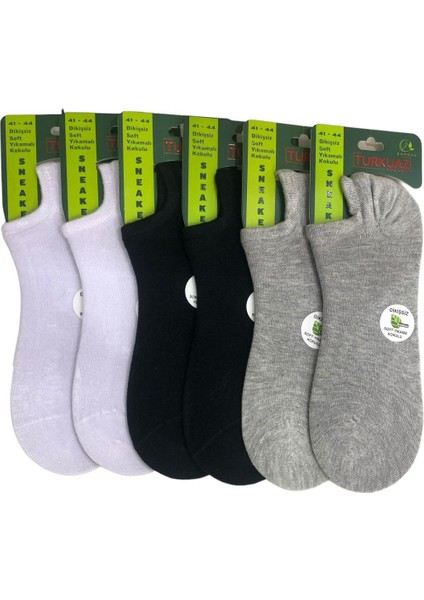 6'lı Dikişsiz Yazlık Bambu Erkek Sneakers Çorap indirimleri