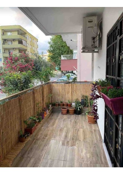 Hasır Kamış Bambu Çit Balkon Çiti Bahçe Çiti 60 cm x 5 Metre Dekorasyon