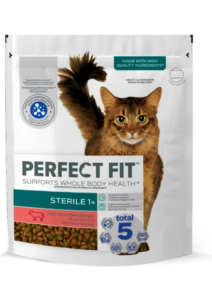 Steril 1+ Sığır Açısından Zengin Kedi Maması 750G