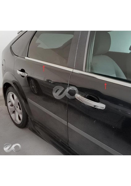 Ford Focus 2 Hb Krom Cam Çıtası 4 Prç. 2005-2011 Paslanmaz Çelik