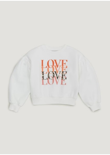Kız Çocuk Love Baskılı Sweatshirt KT01900 modelleri