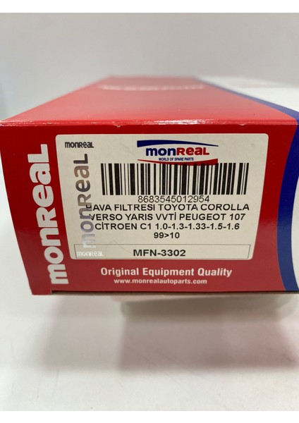MFN-3302 Hava Filtresi Toyota Yaris 1.3 - 1.5 / Toyota Corolla 1.6 / Peugeot 107 1.0 fırsatları