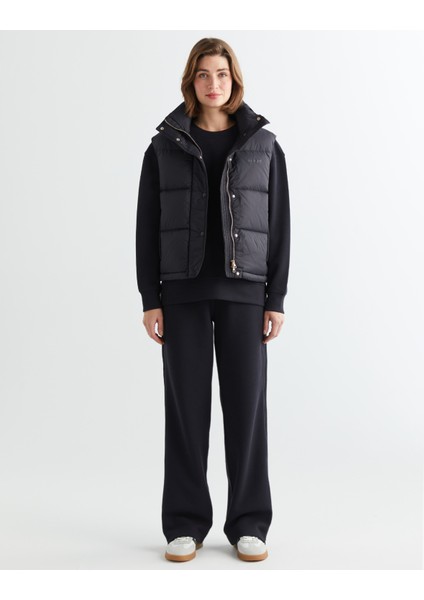 Kadın Siyah Relaxed Fit Fermuarlı Logolu Yelek 4700348.5 modelleri