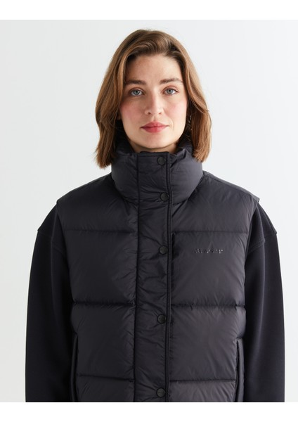 Kadın Siyah Relaxed Fit Fermuarlı Logolu Yelek 4700348.5 fırsatları