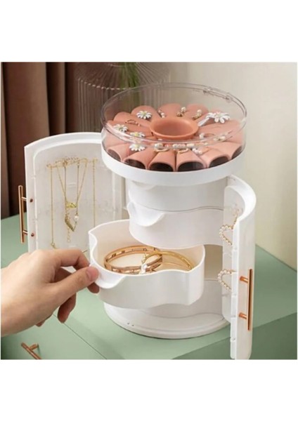 Luna Çekmeceli Kapaklı Askılı Takı Düzenleyici Mücevherat Bijuteri Aksesuar Organizer indirimleri