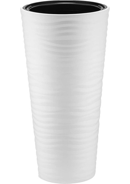 Kvt2 Kumsal Vazo Saksı No: 2 35 Cm 9 Litre Beyaz