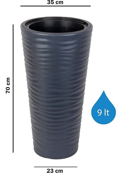 Kvt2 Kumsal Vazo Saksı No: 2 35 Cm 9 Litre Beyaz fiyatları