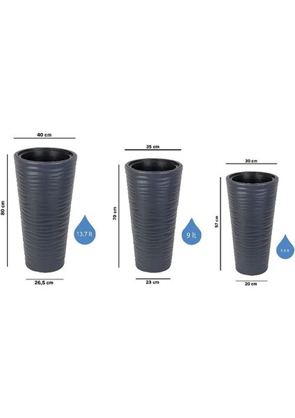 Kvt2 Kumsal Vazo Saksı No: 2 35 Cm 9 Litre Beyaz modelleri