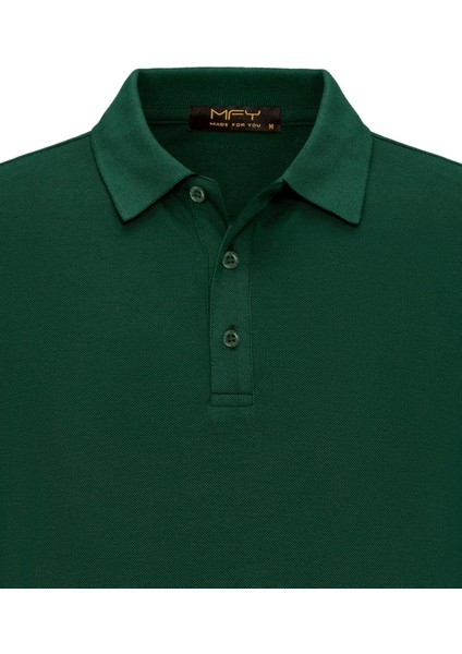Pamuklu Pike Yumuşak Doku Nefes Alan Kumaş Kıvrılmaz Yaka Polo Yaka Tişört