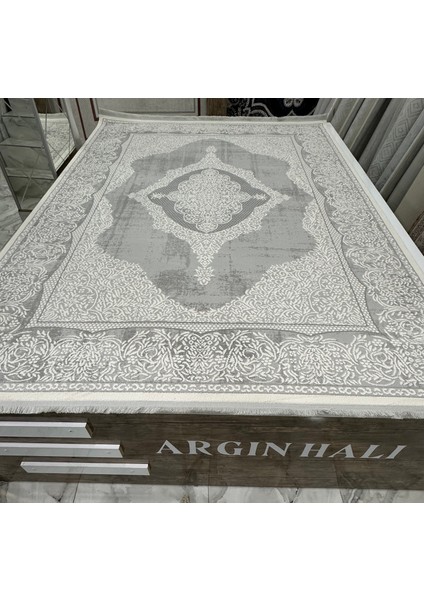 Akrilik Halı Gri Renk Avangard Argın Halı