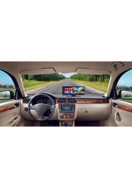 Idragon® Araç Kamerası C1 Carplay & Android Auto, Ön & Arka Kameralı Torpido Üstü Araç Multimedya indirimleri