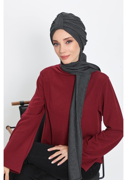 Kışlık Fularlı Bone TÜRBAN,B-80RB