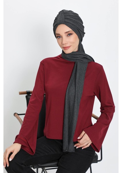 Kışlık Fularlı Bone TÜRBAN,B-80RB