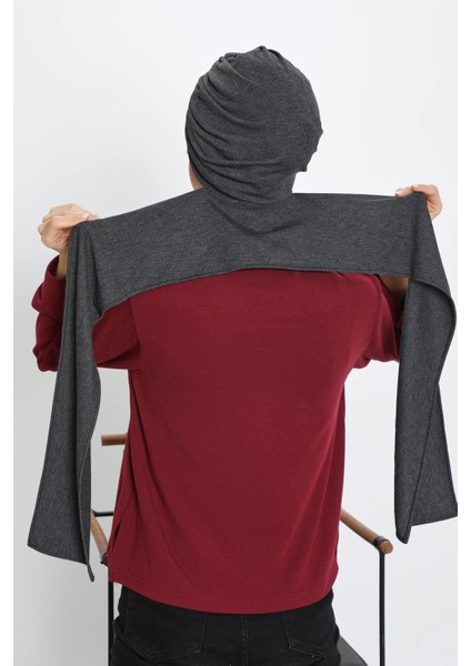 Kışlık Fularlı Bone TÜRBAN,B-80RB