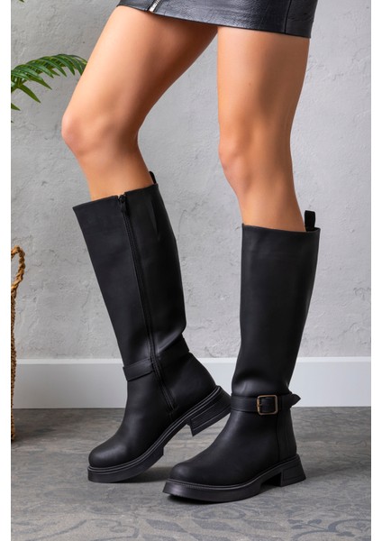 Kadın 1.sınıf Suni Deri Topuklu Çizme Tay Tüylü LEO2650 indirimleri
