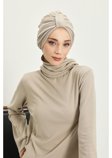 Kışlık Fularlı Bone TÜRBAN,B-80RB