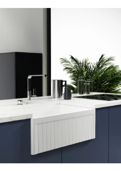 Isvea Ledro 84 cm Tek Hazneli Seramik Mutfak Eviyesi modelleri