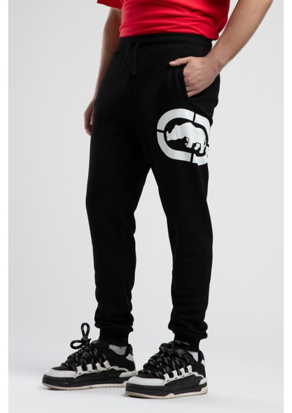 Chelsea Siyah Rahat Kesim Baskılı Loose Fit Erkek Eşofman Alt modelleri