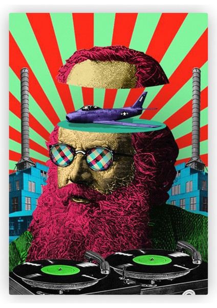 Dj Karl Mar x Dada Dadaizm Ahşap Poster 20 x 29 cm