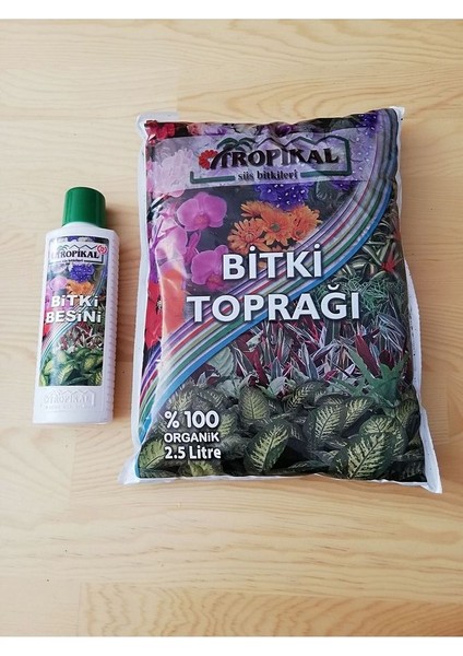 Tropikal Bitki Toprağı 2,5 Litre / Tropikal Bitki Besini 225 ml