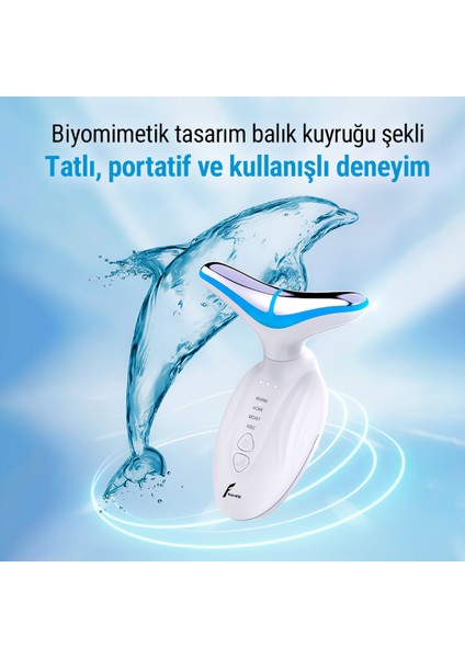 4 Modlu Led Işıklı Titreşimli Sıklaştırıcı Kırışıklk Karşıtı Ve Giderici EMS Güzellik Ve Masaj Cihazı