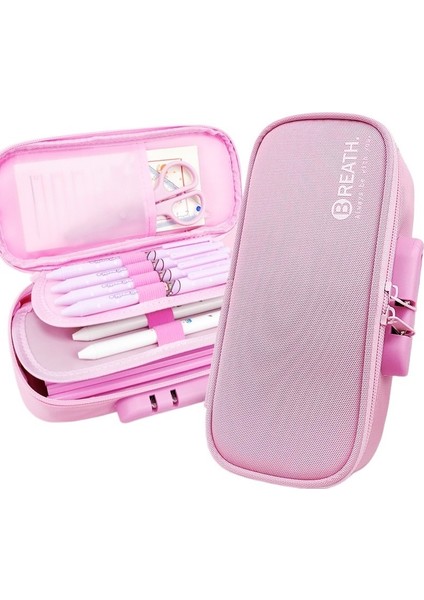 Büyük Kapasiteli Şifreli Kilit Taşınabilir Kalem Kutusu (Yurt Dışından)