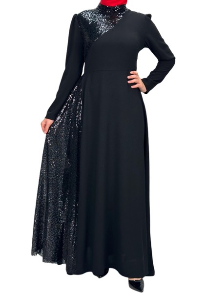 Abiye Elbise Siyah OTW2719
