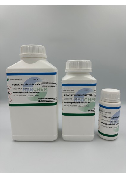 Fenolftalein Indikatör Çözeltisi %2 1000 ml