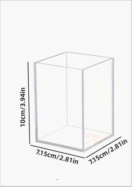 Şeffaf Akrilik Kozmetik Fırça Tutucu: 10X7X7cm 2 Adet indirimleri