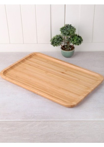 Bambu Lüx 33*24 Cm Servis Sunum Tabağı Servis Tepsisi