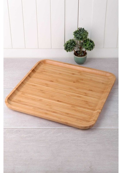 Bambu Lüx 30 Cm Kare Pasta Servis-Sunum