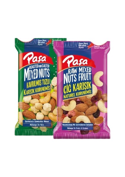 Paşa Kuruyemiş Karışık Süper Mix Kuruyemiş 40 gr x 12 Adet (Toplam 480 gr)