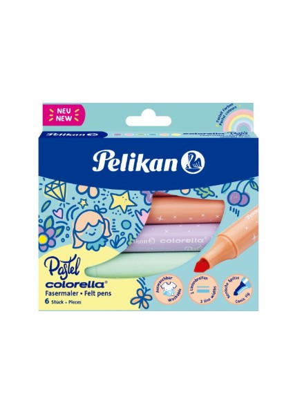 Keçeli Kalem Colorella Pastel Jumbo 6 Lı 411 Pelikan