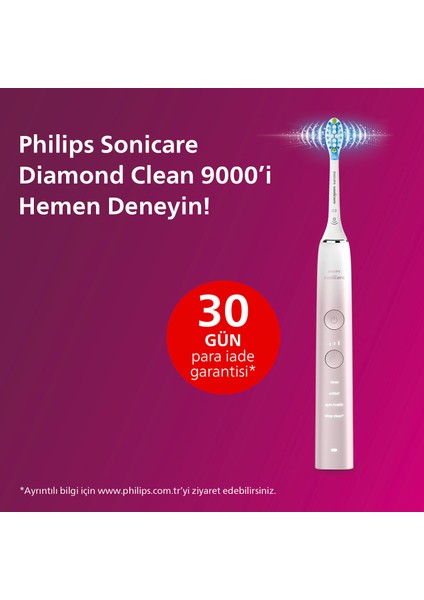 Philips sonicare Hx9911/84 Diamond Clean 9000 Şarjlı Diş Fırçası,Seyahat Kabı,Sonicare App