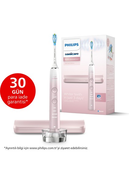 Philips sonicare Hx9911/84 Diamond Clean 9000 Şarjlı Diş Fırçası,Seyahat Kabı,Sonicare App