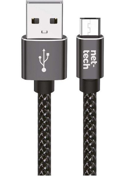 NT-DC02 İp Örgü Micro USB Şarj Data Kablosu 300 Cm