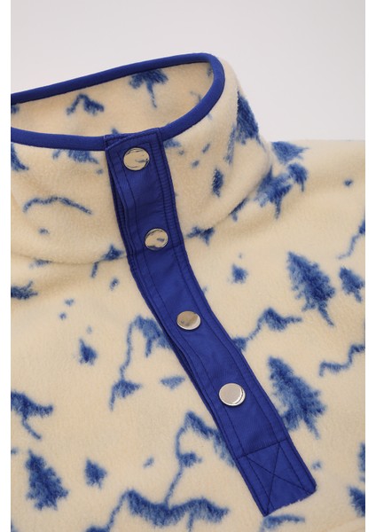 Regular Fit Next Unisex Polar Desenli Mavi