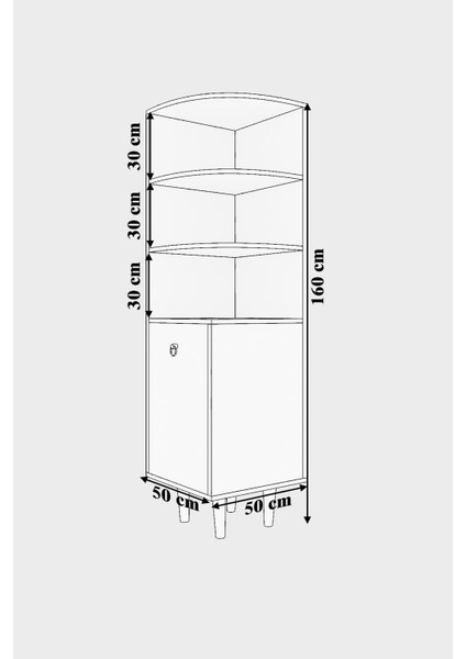 3 Raflı Tek Kapaklı Modern Ayaklı Vitrin Gümüşlük Çok Amaçlı Dolap fırsatları