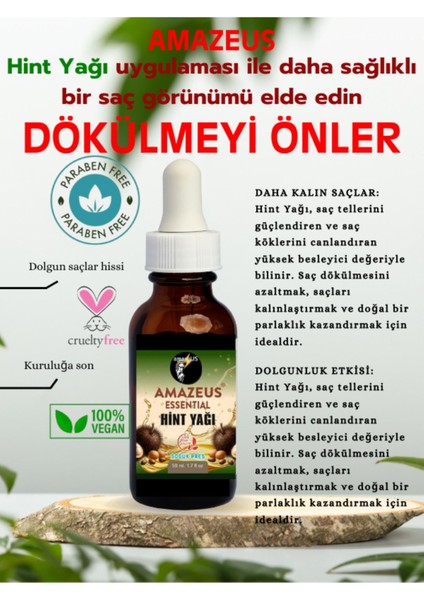 Hint Yağı (%100 Saf ve Doğal) Besleyici Etki 50 ml / 1.7 Fl Oz