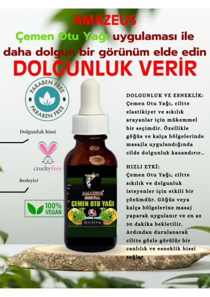 Çemen Otu Yağı (%100 Saf ve Doğal) Besleyici Etki 20 ml / 0.7 Fl Oz fiyatları