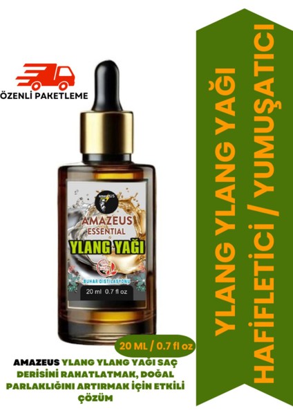 Ylang Ylang Yağı (%100 Saf ve Doğal) Besleyici Etki 20 ml / 0.7 Fl Oz
