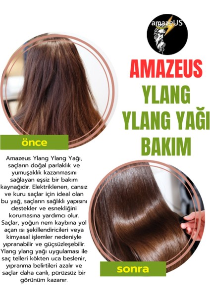 Ylang Ylang Yağı (%100 Saf ve Doğal) Besleyici Etki 20 ml / 0.7 Fl Oz modelleri