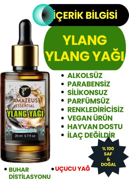 Ylang Ylang Yağı (%100 Saf ve Doğal) Besleyici Etki 20 ml / 0.7 Fl Oz indirimleri