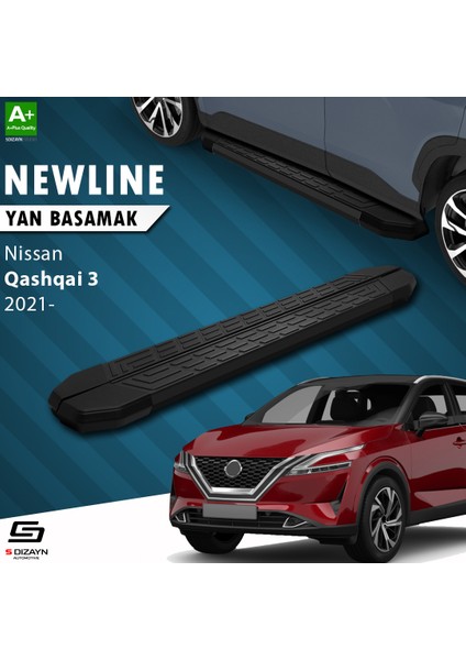 Nissan Qashqai 3 NewLine Siyah Yan Basamak 179 Cm 2021 Üzeri A+ Kalite