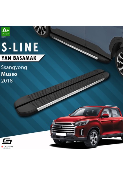 Ssangyong Musso S-Line Krom Yan Basamak 203 Cm 2018 Üzeri A+ Kalite