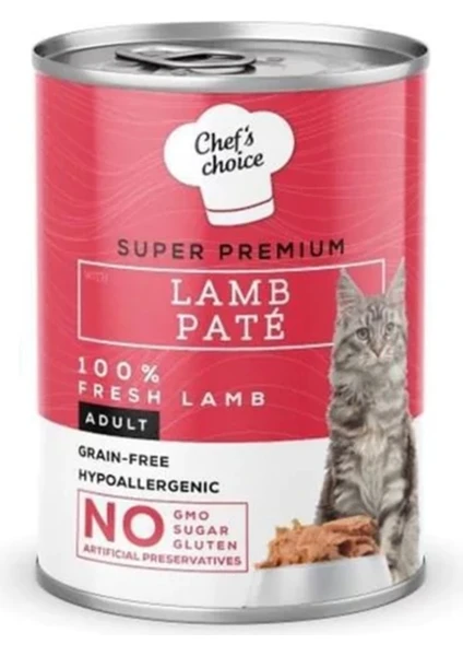 Chefs Choice Lamb Pate Kuzu Etli Kıyılmış Kedi Maması 400 gr