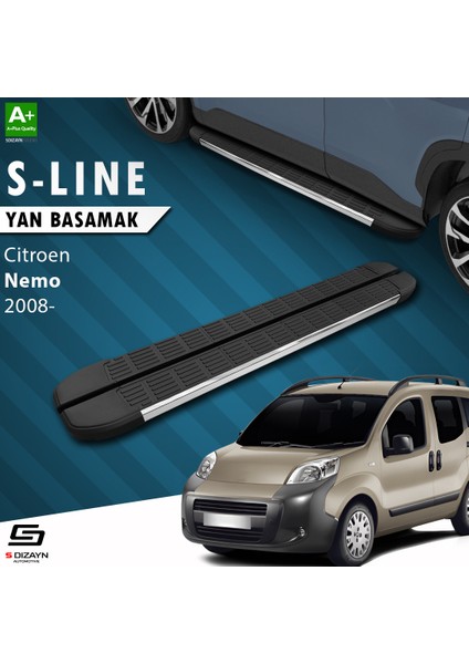 Citroen Nemo S-Line Krom Yan Basamak 173 Cm 2008-2017 A+ Kalite