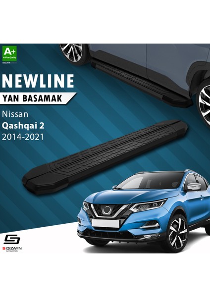 Nissan Qashqai 2 NewLine Siyah Yan Basamak 173 Cm 2014-2021 A+ Kalite