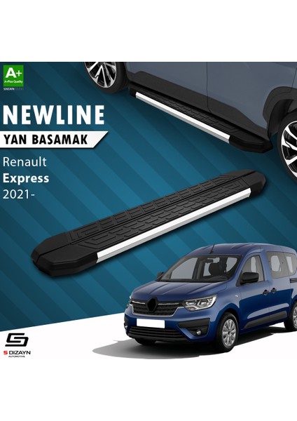 Renault Express NewLine Krom Yan Basamak 203 Cm 2021 Üzeri A+ Kalite