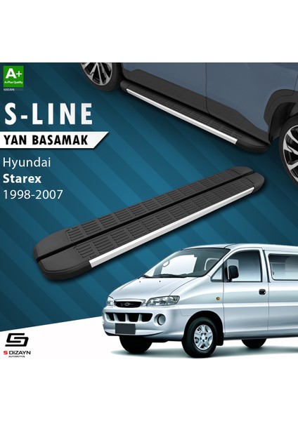 Hyundai H-1 Starex Uzun Şase S-Line Aluminyum Yan Basamak 213 Cm 1998-2007 A+ Kalite